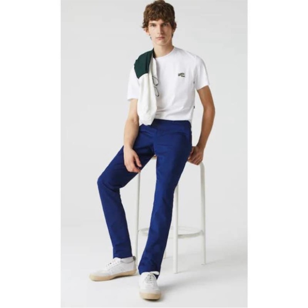 Lacrosse Men’s Navy Blue Flat Front Twill Chino Business Casual Pants Size  33